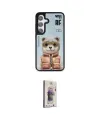 ieg™ Galaxy S24 Kılıf Siluet Modern Özel Seri - Siyah Bilvis 3D Cam Ekran Koruyucu