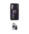 ieg™ Galaxy S24 Kılıf Siluet Modern Özel Seri - Siyah Vanessa Magic Hayalet Cam