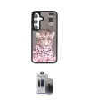 ieg™ Galaxy S24 Kılıf Siluet Modern Özel Seri - Siyah Vanessa Magic Hayalet Cam