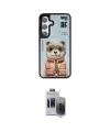 ieg™ Galaxy S24 Kılıf Siluet Modern Özel Seri - Siyah Vanessa Magic Hayalet Cam