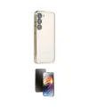 ieg™ Galaxy S24 Kılıf Vadi Minimal - Siyah 3D Antistatik Mat Seramik Nano Ekran Koruyucu