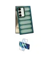 ieg™ Galaxy S24 Kılıf Yadigar Doku Özel Seri - Siyah 3D Antistatik Cam Ekran Koruyucu