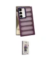 ieg™ Galaxy S24 Kılıf Yadigar Doku Özel Seri - Siyah Bilvis 3D Cam Ekran Koruyucu