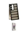 ieg™ Galaxy S24 Kılıf Yadigar Doku Özel Seri - Siyah Bilvis 3D Cam Ekran Koruyucu