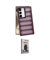 ieg™ Galaxy S24 Kılıf Yadigar Doku Özel Seri - Siyah Bilvis Hayalet Cam Ekran Koruyucu