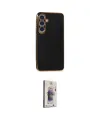 ieg™ Galaxy S24 Kılıf Yankı Serisi - Siyah Bilvis 3D Cam Ekran Koruyucu