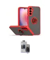 ieg™ Galaxy S24 Kılıf Yörünge Çizgi - Siyah Vanessa Magic Hayalet Cam