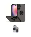 ieg™ Galaxy S24 Kılıf Yörünge Çizgi - Siyah Vanessa Magic Hayalet Cam