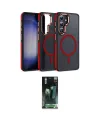 ieg™ Galaxy S24 Kılıf Yörünge Klasik - Siyah 360 Mat Full Body Arka Koruyucu