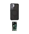 ieg™ Galaxy S24 Kılıf Yörünge Klasik - Siyah 360 Mat Full Body Arka Koruyucu