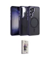 ieg™ Galaxy S24 Kılıf Yörünge Klasik - Siyah Bilvis 3D Cam Ekran Koruyucu