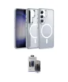 ieg™ Galaxy S24 Kılıf Yörünge Klasik - Siyah Vanessa Magic Hayalet Cam