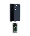 ieg™ Galaxy S24 Plus Kılıf Kozmos Yansıma Özel Seri - Siyah 360 Mat Full Body Arka Koruyucu