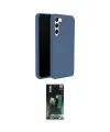 ieg™ Galaxy S24 Plus Kılıf Kozmos Yansıma Özel Seri - Siyah 360 Mat Full Body Arka Koruyucu