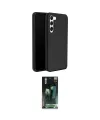 ieg™ Galaxy S24 Plus Kılıf Kozmos Yansıma Özel Seri - Siyah 360 Mat Full Body Arka Koruyucu