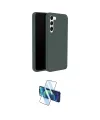 ieg™ Galaxy S24 Plus Kılıf Kozmos Yansıma Özel Seri - Siyah 3D Antistatik Cam Ekran Koruyucu