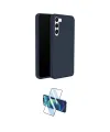ieg™ Galaxy S24 Plus Kılıf Kozmos Yansıma Özel Seri - Siyah 3D Antistatik Cam Ekran Koruyucu