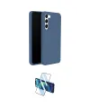 ieg™ Galaxy S24 Plus Kılıf Kozmos Yansıma Özel Seri - Siyah 3D Antistatik Cam Ekran Koruyucu