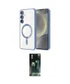 ieg™ Galaxy S24 Plus Kılıf Nova Işık Özel Seri - Siyah 360 Mat Full Body Arka Koruyucu