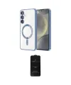 ieg™ Galaxy S24 Plus Kılıf Nova Işık Özel Seri - Siyah 6D Antistatik Mat Seramik Hayalet Nano Ekran Koruyucu