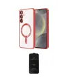 ieg™ Galaxy S24 Plus Kılıf Nova Işık Özel Seri - Siyah 6D Antistatik Mat Seramik Hayalet Nano Ekran Koruyucu