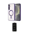 ieg™ Galaxy S24 Plus Kılıf Nova Işık Özel Seri - Siyah 6D Antistatik Mat Seramik Hayalet Nano Ekran Koruyucu