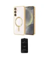 ieg™ Galaxy S24 Plus Kılıf Nova Işık Özel Seri - Siyah 6D Antistatik Mat Seramik Hayalet Nano Ekran Koruyucu