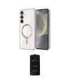 ieg™ Galaxy S24 Plus Kılıf Nova Işık Özel Seri - Siyah 6D Antistatik Mat Seramik Hayalet Nano Ekran Koruyucu