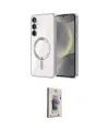ieg™ Galaxy S24 Plus Kılıf Nova Işık Özel Seri - Siyah Bilvis 3D Cam Ekran Koruyucu