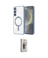 ieg™ Galaxy S24 Plus Kılıf Nova Işık Özel Seri - Siyah Bilvis 3D Cam Ekran Koruyucu