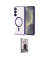 ieg™ Galaxy S24 Plus Kılıf Nova Işık Özel Seri - Siyah Bilvis Hayalet Cam Ekran Koruyucu