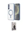 ieg™ Galaxy S24 Plus Kılıf Nova Işık Özel Seri - Siyah Bilvis Hayalet Cam Ekran Koruyucu