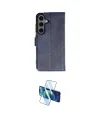 ieg™ Galaxy S24 Plus Kılıf Siluet Işık Serisi - Siyah 3D Antistatik Cam Ekran Koruyucu