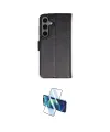 ieg™ Galaxy S24 Plus Kılıf Siluet Işık Serisi - Siyah 3D Antistatik Cam Ekran Koruyucu