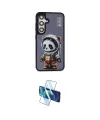 ieg™ Galaxy S24 Plus Kılıf Siluet Modern Özel Seri - Siyah 3D Antistatik Cam Ekran Koruyucu
