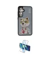 ieg™ Galaxy S24 Plus Kılıf Siluet Modern Özel Seri - Siyah 3D Antistatik Cam Ekran Koruyucu