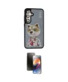 ieg™ Galaxy S24 Plus Kılıf Siluet Modern Özel Seri - Siyah 3D Antistatik Mat Seramik Nano Ekran Koruyucu