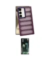 ieg™ Galaxy S24 Plus Kılıf Yadigar Doku Özel Seri - Şeffaf 360 Full Body Arka Koruyucu