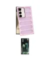 ieg™ Galaxy S24 Plus Kılıf Yadigar Doku Özel Seri - Şeffaf 360 Full Body Arka Koruyucu
