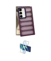 ieg™ Galaxy S24 Plus Kılıf Yadigar Doku Özel Seri - Siyah 3D Antistatik Cam Ekran Koruyucu