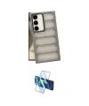 ieg™ Galaxy S24 Plus Kılıf Yadigar Doku Özel Seri - Siyah 3D Antistatik Cam Ekran Koruyucu