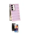 ieg™ Galaxy S24 Plus Kılıf Yadigar Doku Özel Seri - Siyah 3D Antistatik Mat Seramik Nano Ekran Koruyucu