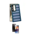 ieg™ Galaxy S24 Plus Kılıf Yadigar Doku Özel Seri - Siyah 3D Antistatik Mat Seramik Nano Ekran Koruyucu