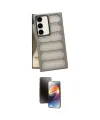 ieg™ Galaxy S24 Plus Kılıf Yadigar Doku Özel Seri - Siyah 3D Antistatik Mat Seramik Nano Ekran Koruyucu
