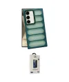 ieg™ Galaxy S24 Plus Kılıf Yadigar Doku Özel Seri - Siyah Bilvis Hayalet Cam Ekran Koruyucu