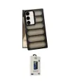 ieg™ Galaxy S24 Plus Kılıf Yadigar Doku Özel Seri - Siyah Bilvis Hayalet Cam Ekran Koruyucu