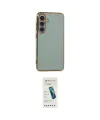 ieg™ Galaxy S24 Plus Kılıf Yankı Serisi - Şeffaf Pasifik Cam Ekran Koruyucu