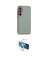 ieg™ Galaxy S24 Plus Kılıf Yankı Serisi - Siyah 3D Antistatik Cam Ekran Koruyucu
