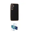 ieg™ Galaxy S24 Plus Kılıf Yankı Serisi - Siyah 3D Antistatik Cam Ekran Koruyucu