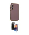 ieg™ Galaxy S24 Plus Kılıf Yankı Serisi - Siyah 3D Antistatik Mat Seramik Nano Ekran Koruyucu